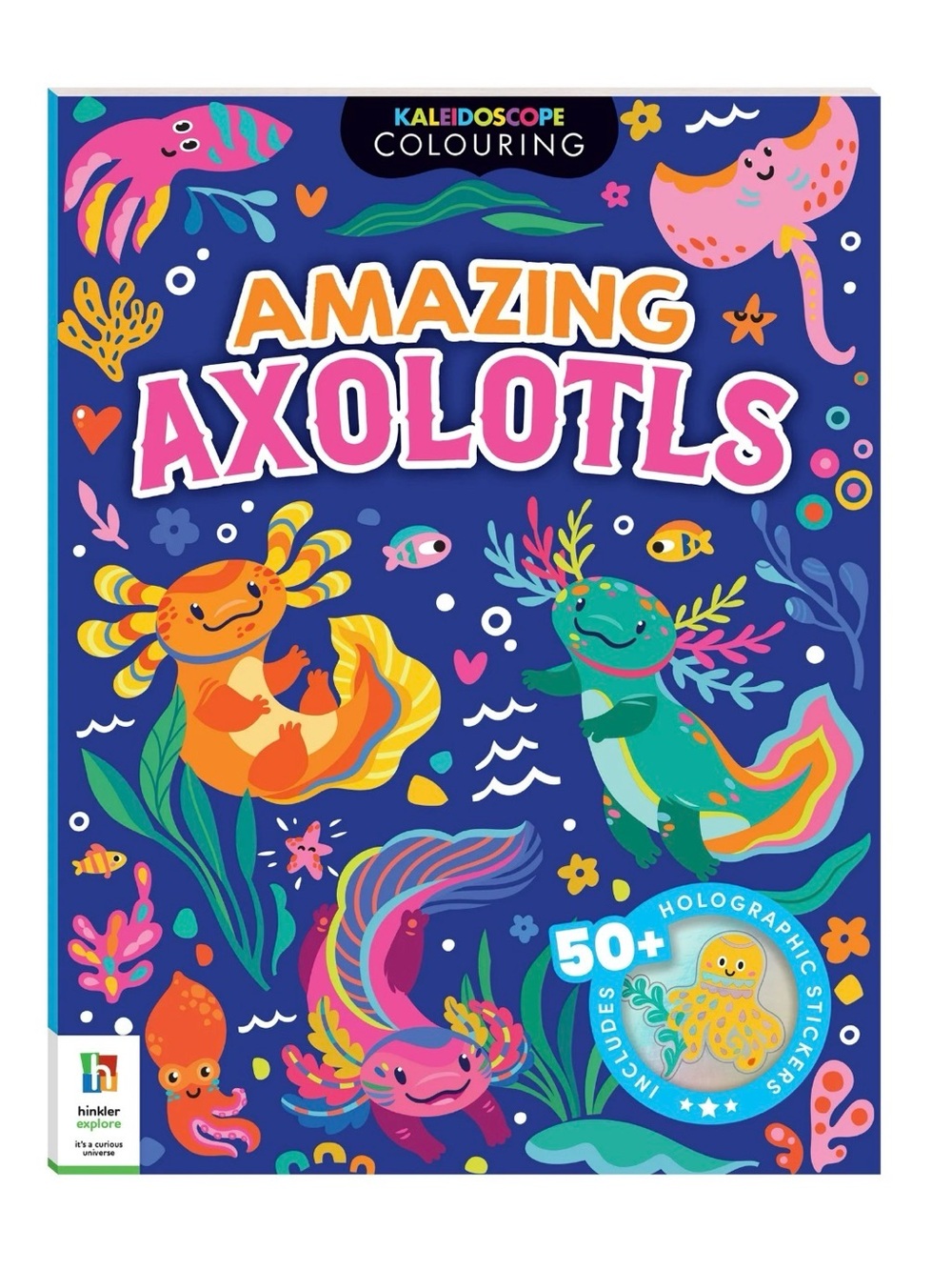 Amazing Axolotls Coloring Book - Blue
